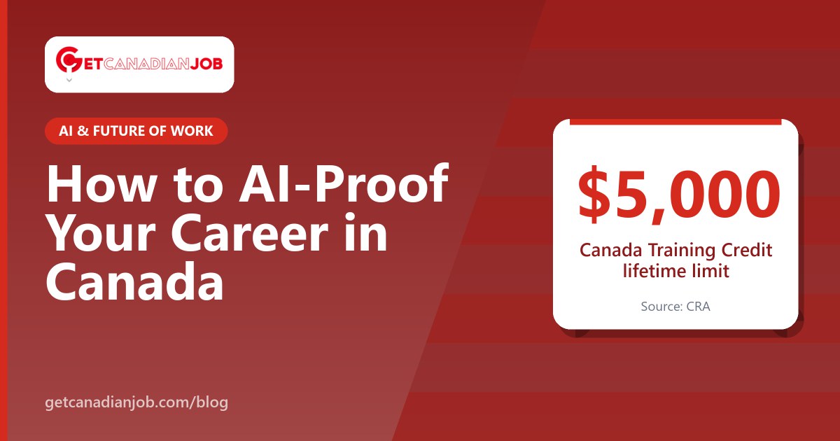 Canadian professional learning AI skills on a laptop